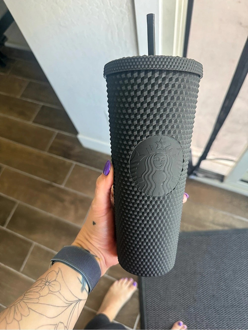 Starbucks Disneyland Resort Matte Black Studded Cold Cup Tumbler